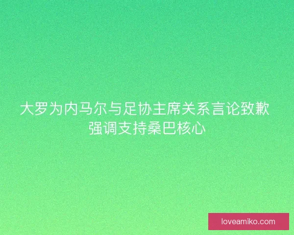 大罗为内马尔与足协主席关系言论致歉 强调支持桑巴核心